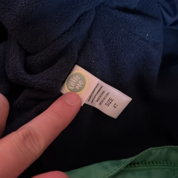 Green Puffer Jacket with Cartoon Hood - Picture 4 of 6